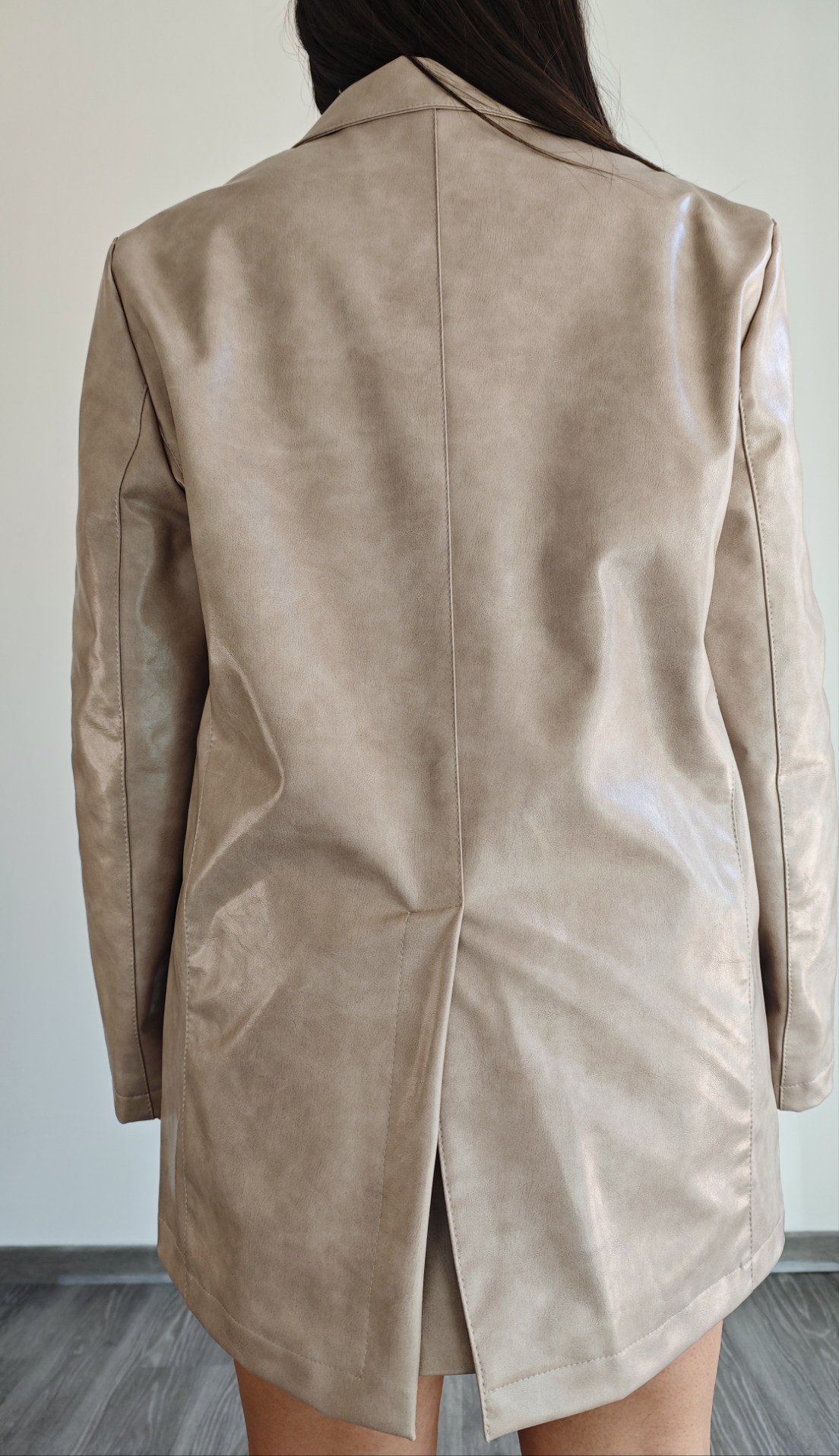 Blazer mono petto in Ecopelle Made in Italy -50%