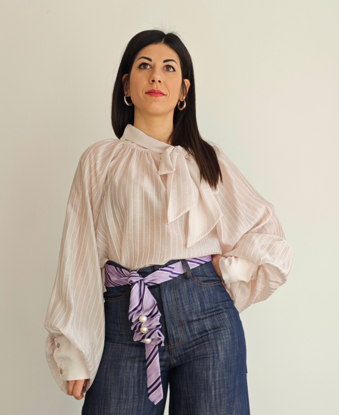 Camicia con Fusciacca e Manica a palloncino -44%