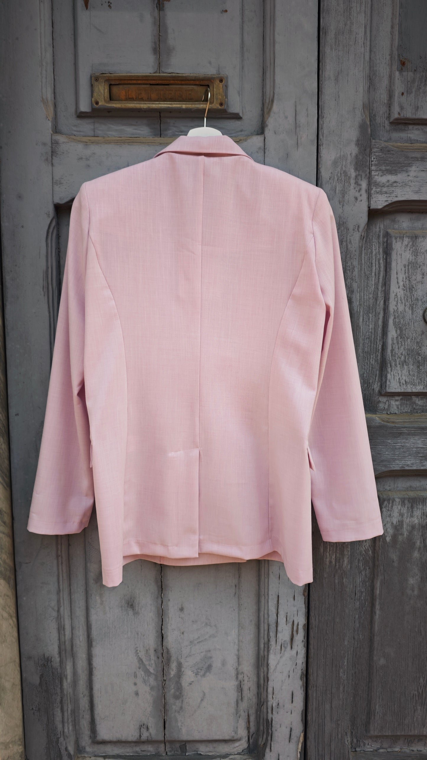 Blazer Doppio petto sfoderato Rosa -50%