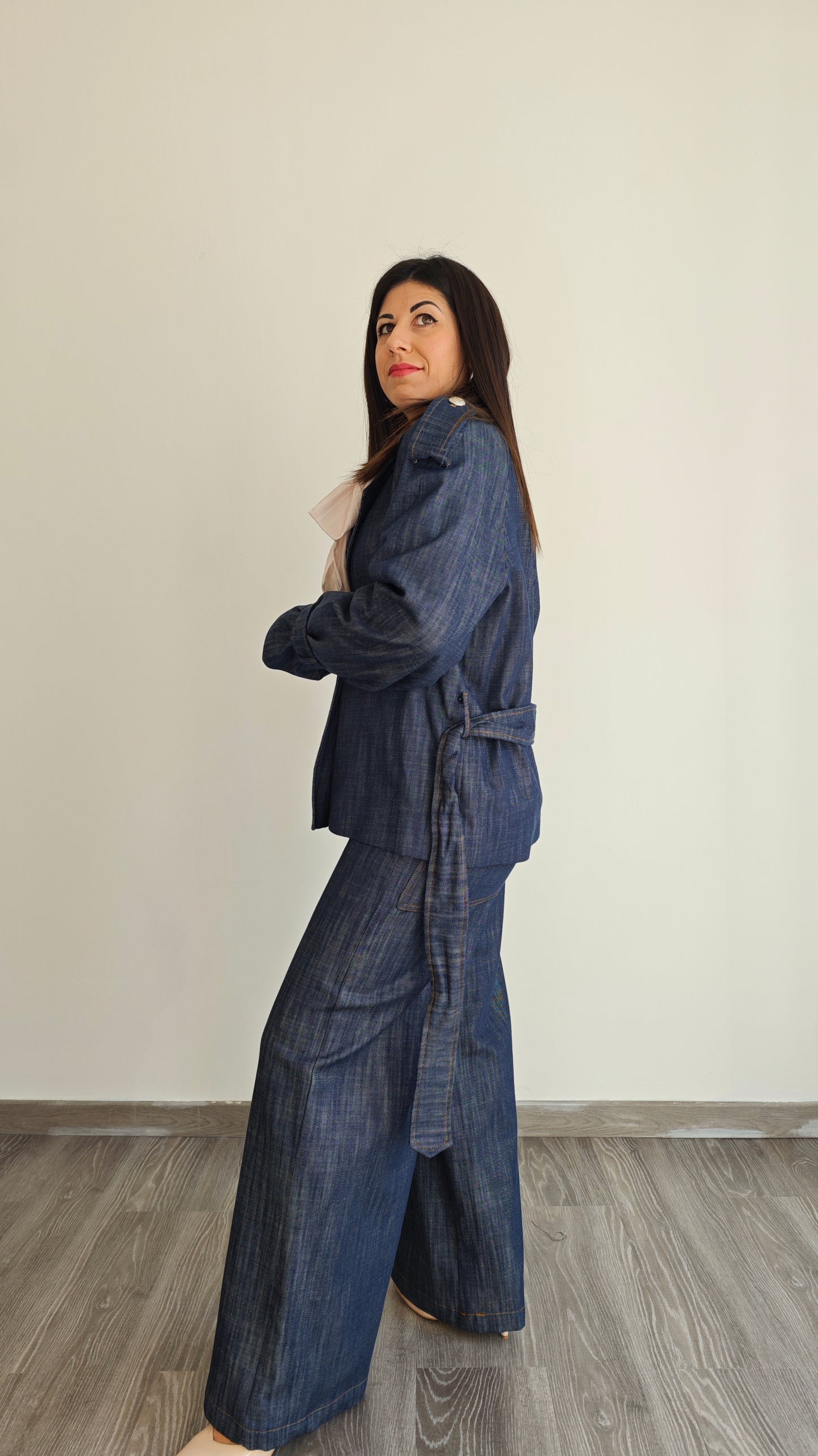 Giacca Doppio petto con collo rever a lancia e spilla Gioiello -58%