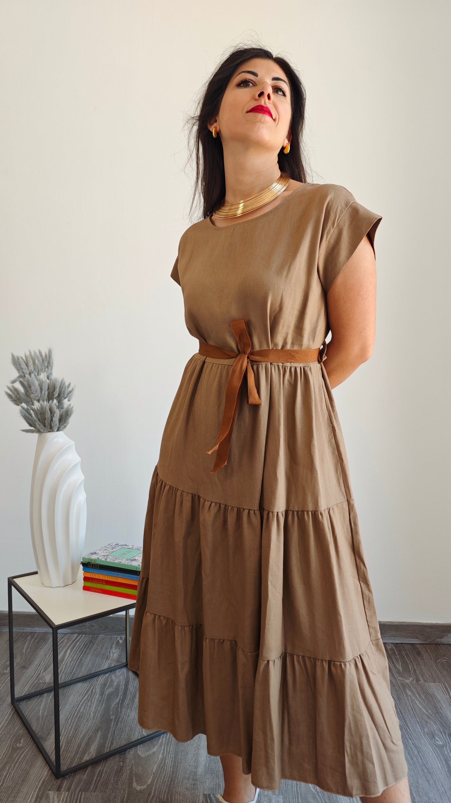 Abito midi con Balze -50%