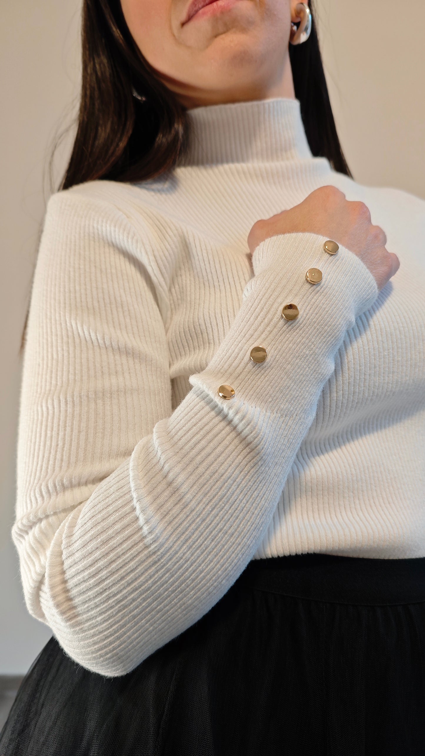 Maglia lupetto a costine ◼️ -53%