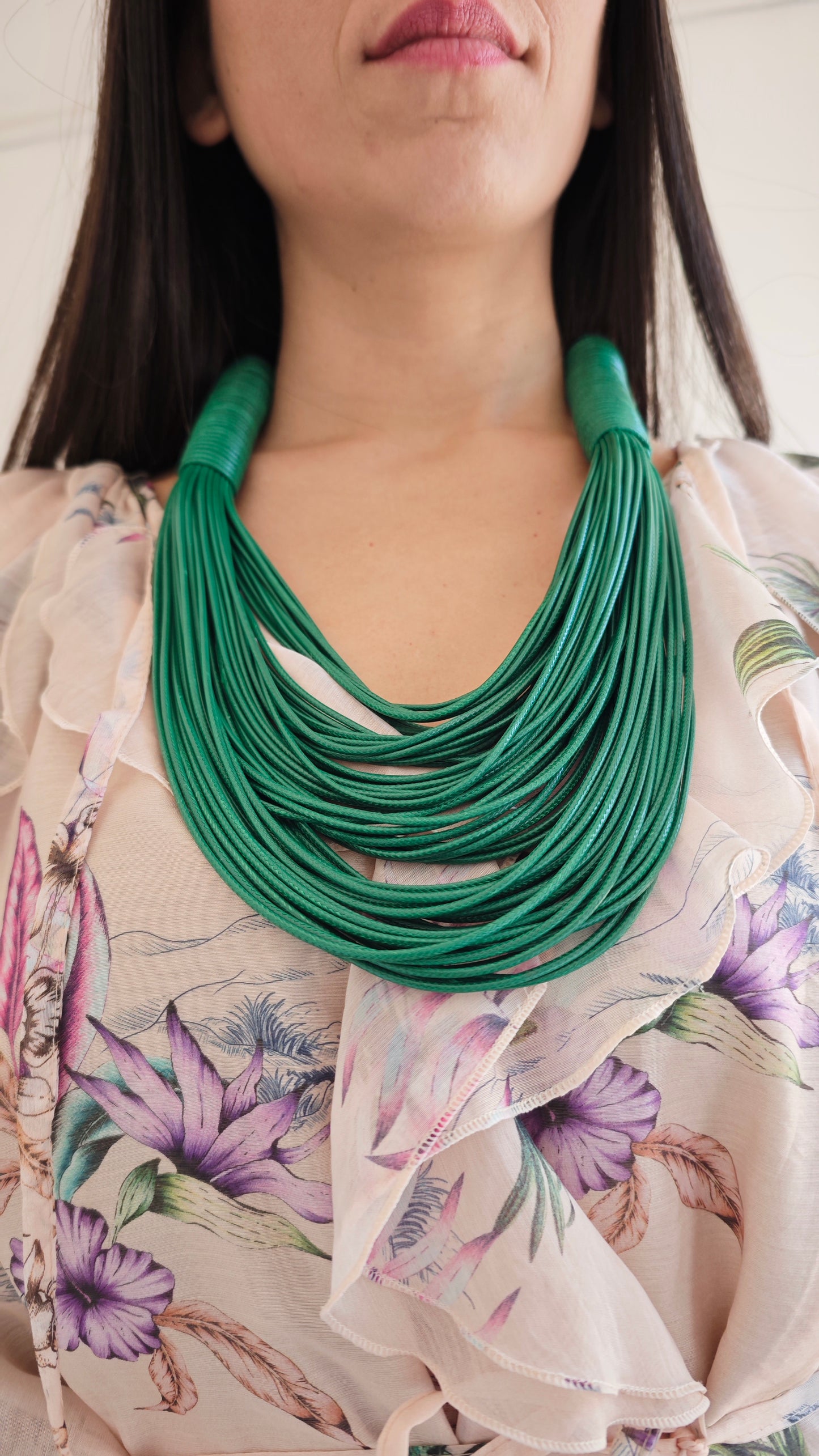 Collana in Corda verde -50%