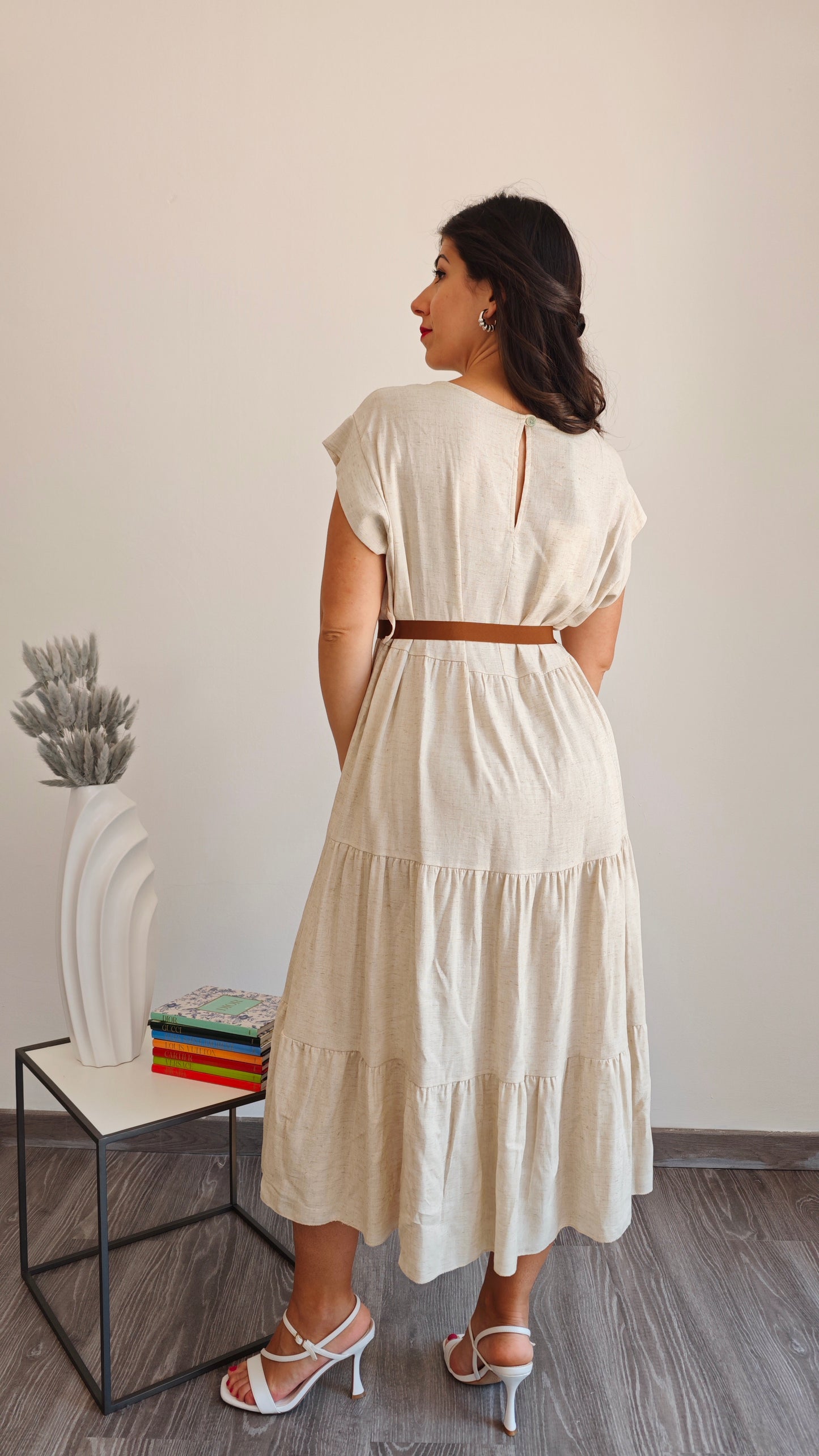 Abito midi con Balze -50%