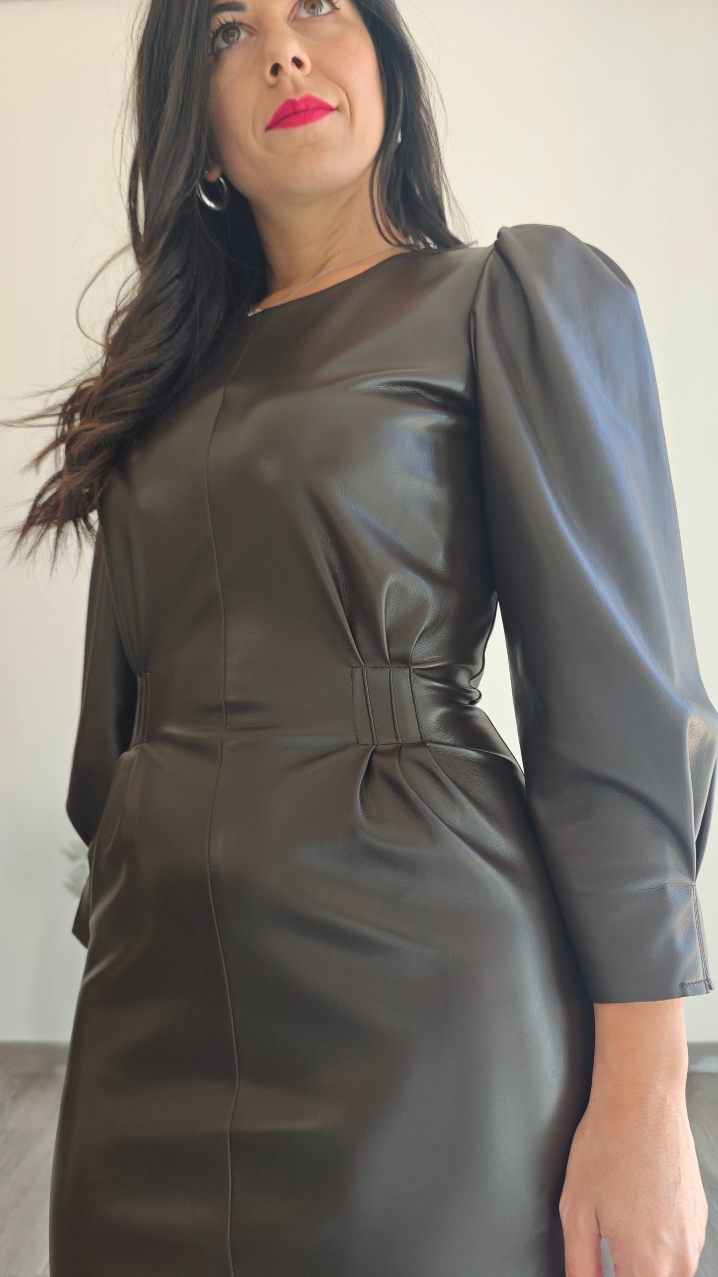 Abito tubino in similpelle -33%