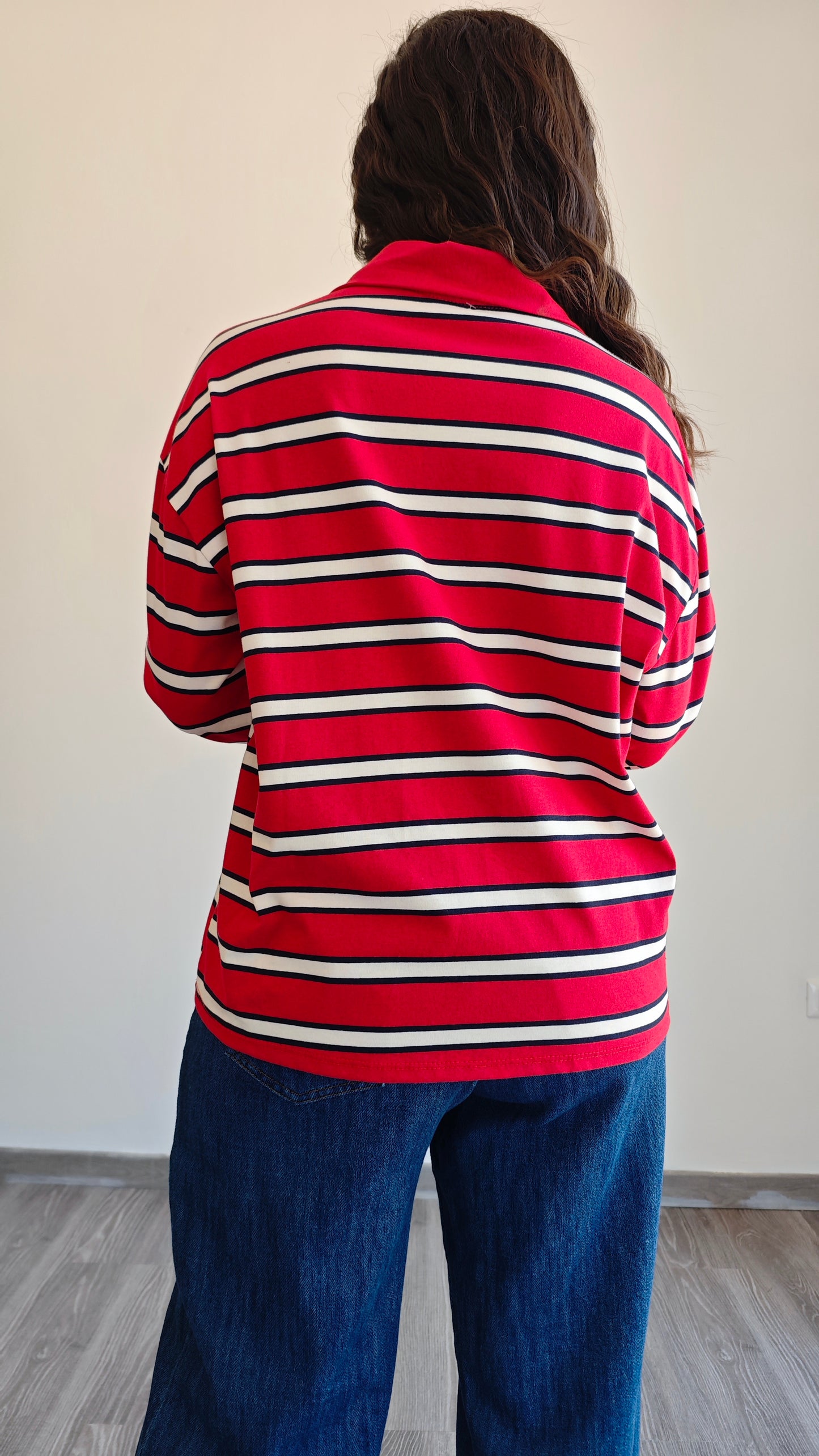 Polo oversize a righe