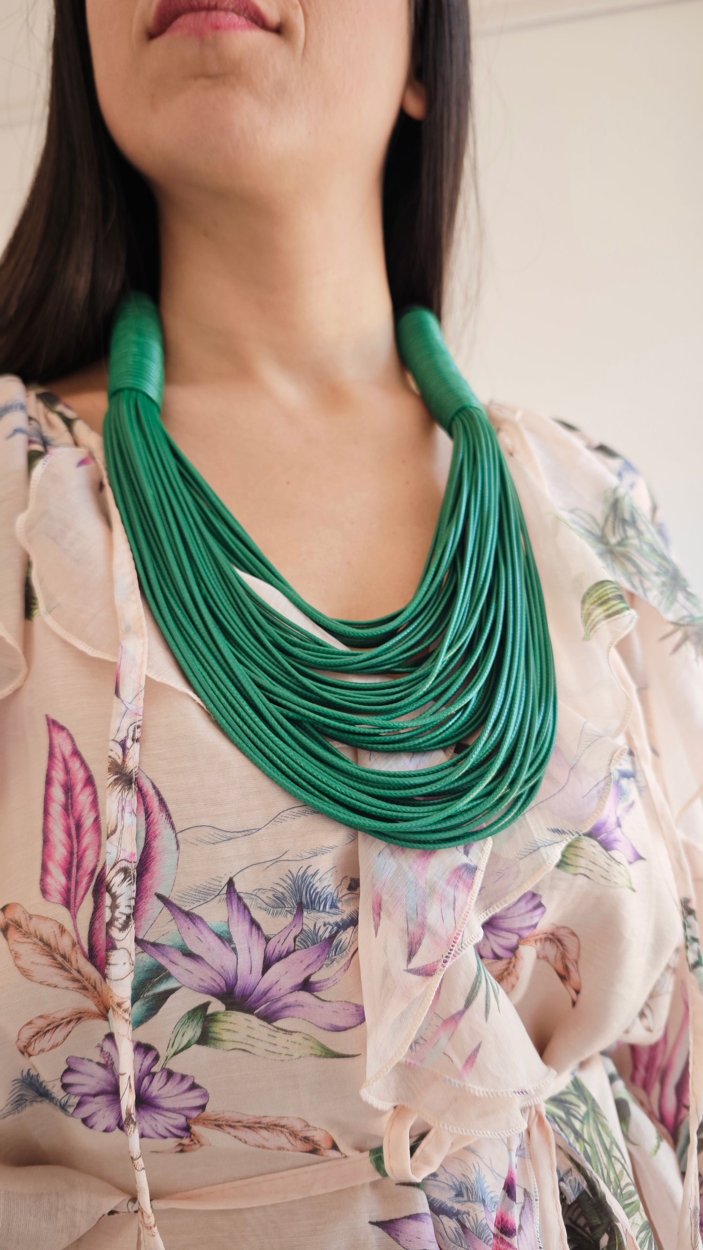 Collana in Corda verde -50%