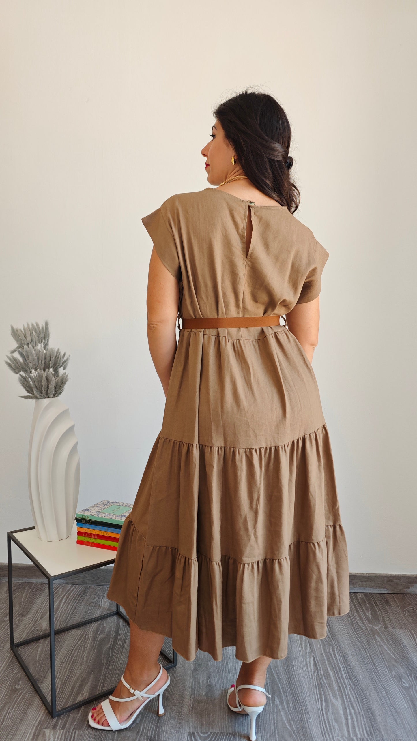 Abito midi con Balze -50%