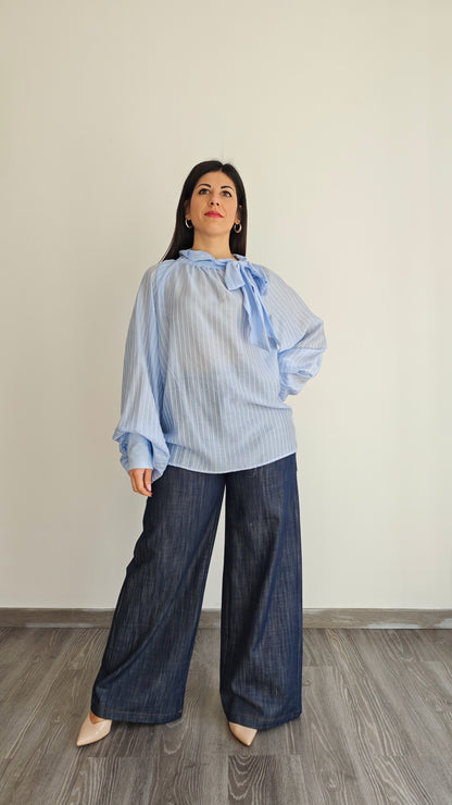 Camicia con Fusciacca e Manica a palloncino  -50%