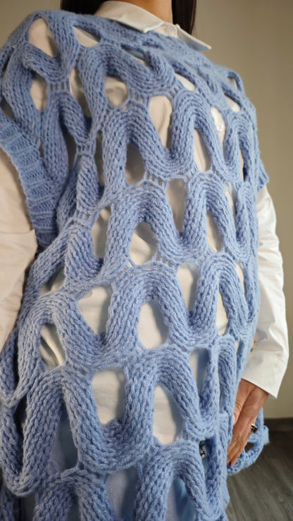 Gilet Oversize in Maglia traforata -50%
