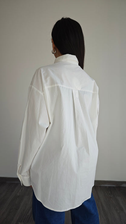 Camicia oversize con Frange e Bottoni Margherita -50%