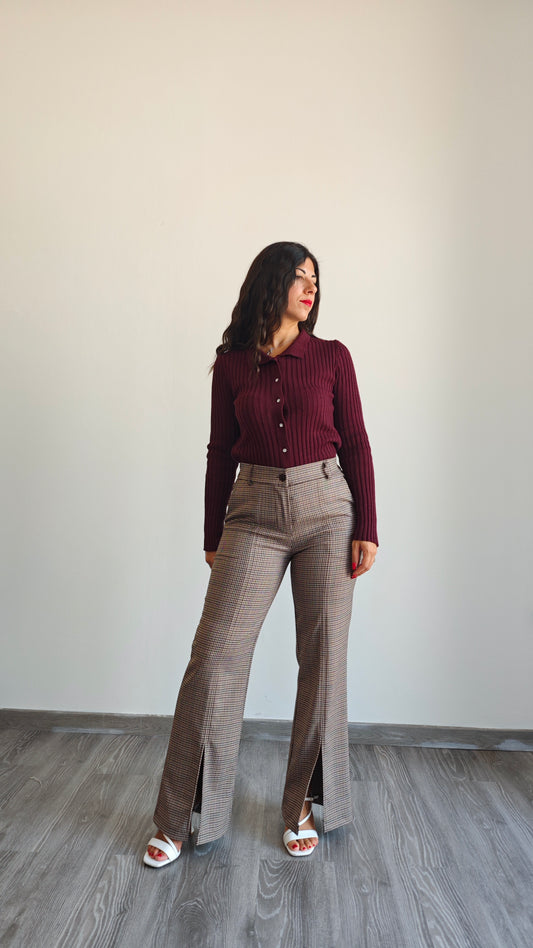 Pantalone Dritto con spacco sul davanti