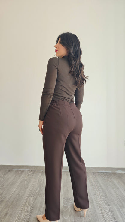 Pantalone Slim con Elastico in Vita -33%