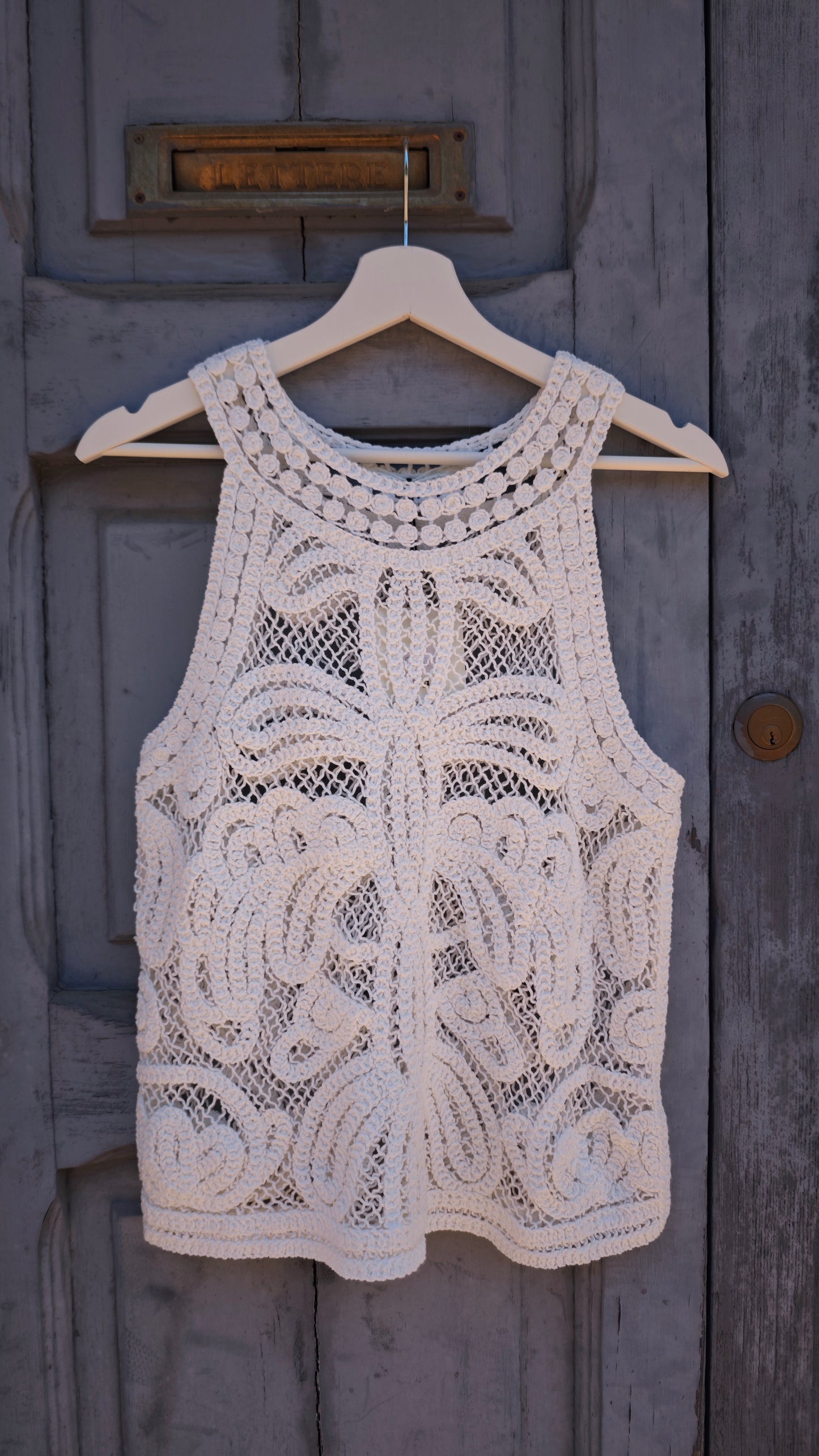 Top Bianco Traforato con ricamo
