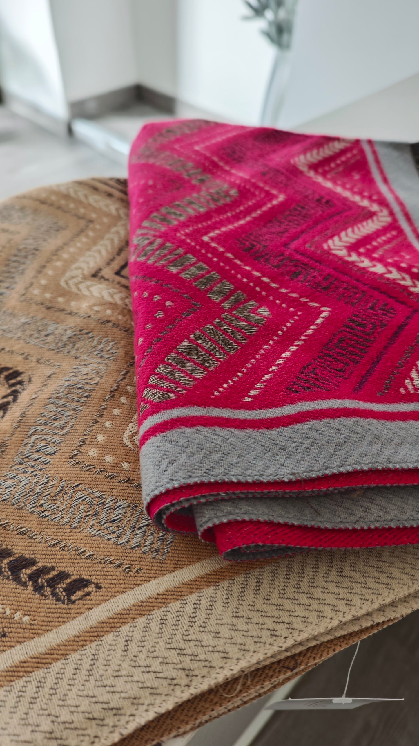 Sciarpa in Morbida Viscosa con Motivo a spina Boho - Chic -30%