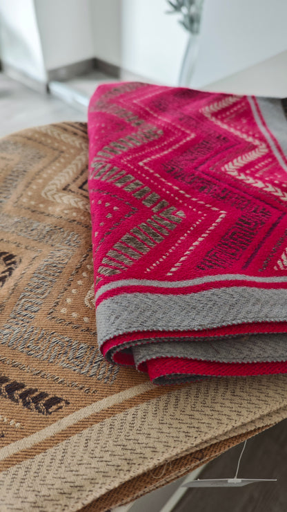 Sciarpa in Morbida Viscosa con Motivo a spina Boho - Chic -30%