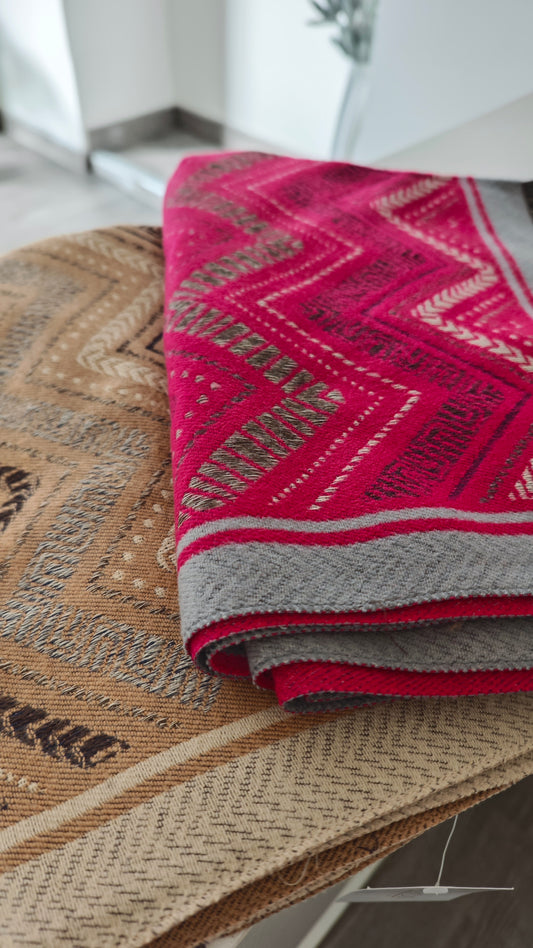 Sciarpa in Morbida Viscosa con Motivo a spina Boho - Chic -30%