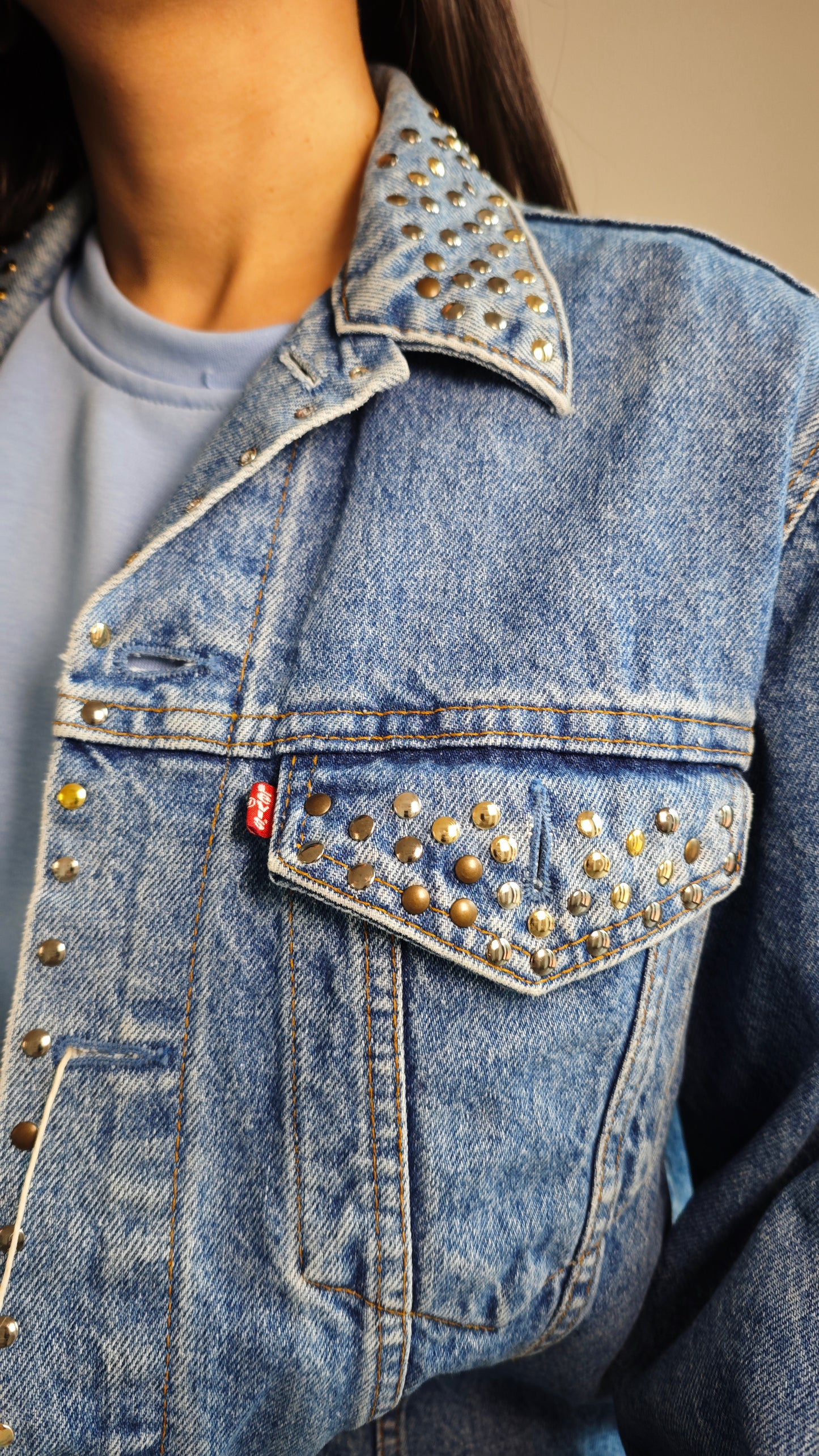 Giacca di Jeans Upcycled Levi's -50%
