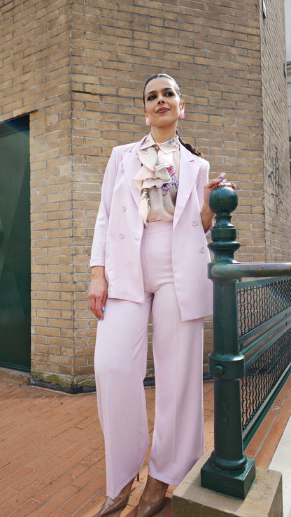 Blazer Doppio petto sfoderato Rosa -50%