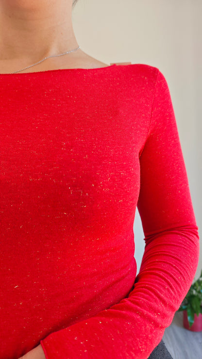 Maglia Manica Lunga Ultralight in Misto Cashmere Dettaglio Lurex -32%