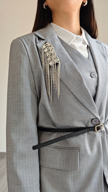 Blazer Oversize Monopetto con cintura -50%