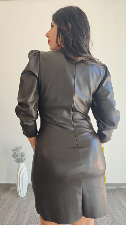 Abito tubino in similpelle -33%