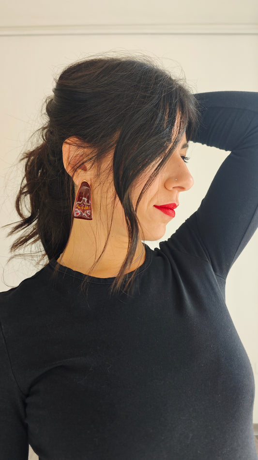 Orecchini Grandi con Forma Geometrica