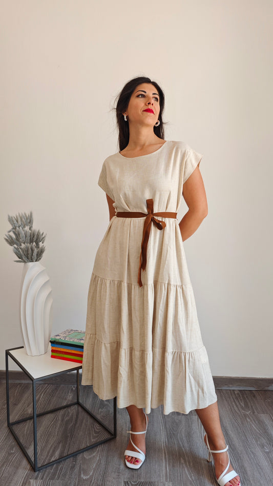 Abito midi con Balze -50%
