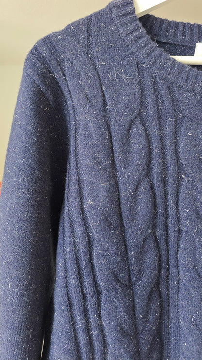 Maglia con Lavorazione a Trecce e inserti in Lurex -20%