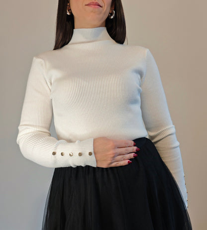 Maglia lupetto a costine ◼️ -50%