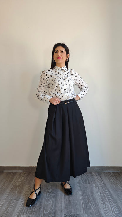Gonna Pantalone Plissè nera -50%
