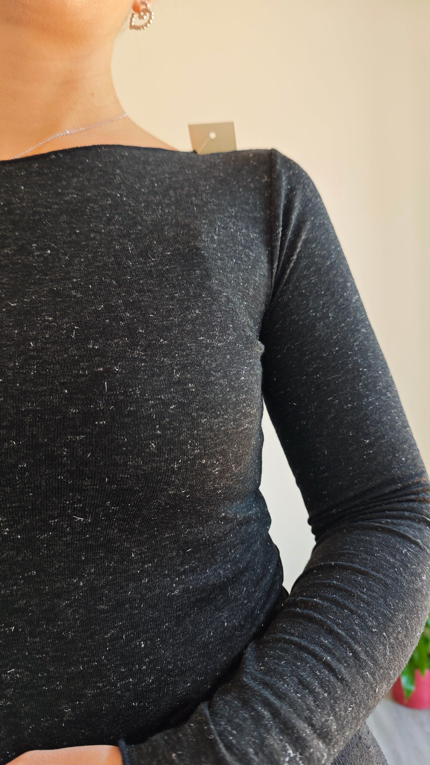 Maglia Manica Lunga Ultralight in Misto Cashmere Dettaglio Lurex -32%