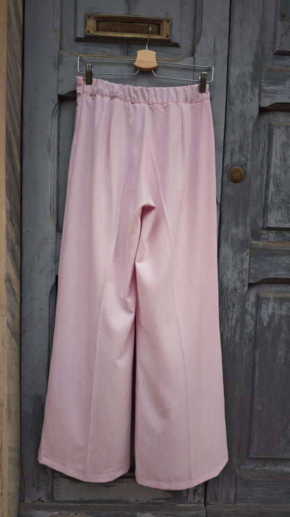 Pantalone Palazzo Rosa a vita Alta -50%