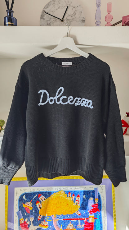 Maglia oversize con scritta  Dolcezza  -50%