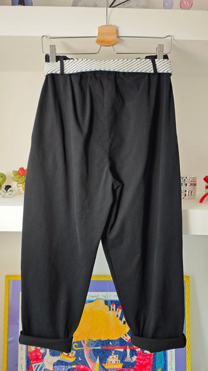 Pantalone a Caramella con Cintura in Cotone intrecciata -50%