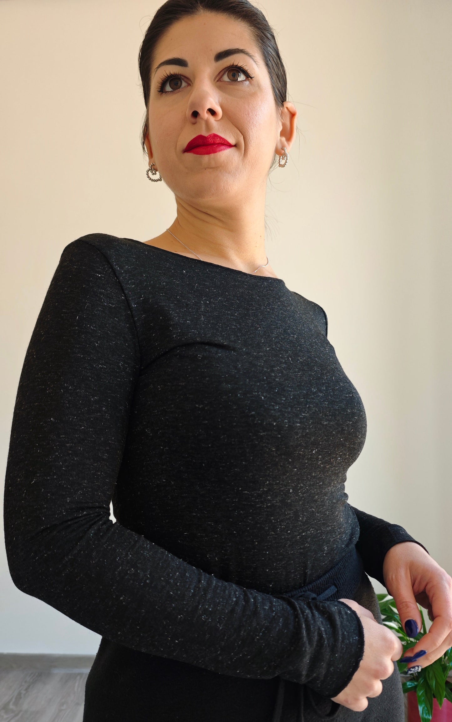 Maglia Manica Lunga Ultralight in Misto Cashmere Dettaglio Lurex -32%