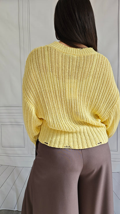 Maglia Girocollo traforata in viscosa  -50%