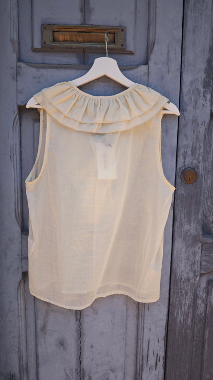 Blusa Smanicata con scollo a V e  Rouge -50%