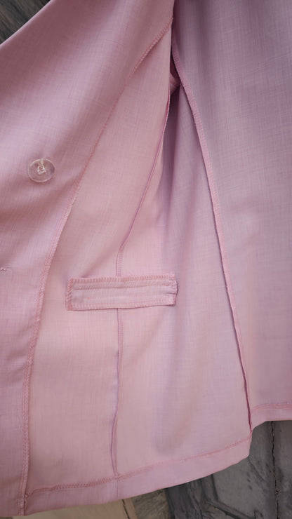 Blazer Doppio petto sfoderato Rosa -50%