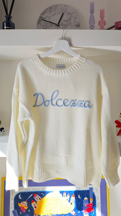 Maglia oversize con scritta  Dolcezza  -50%
