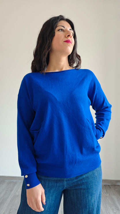 Maglia Oversize con Dettaglio Tasche -34%