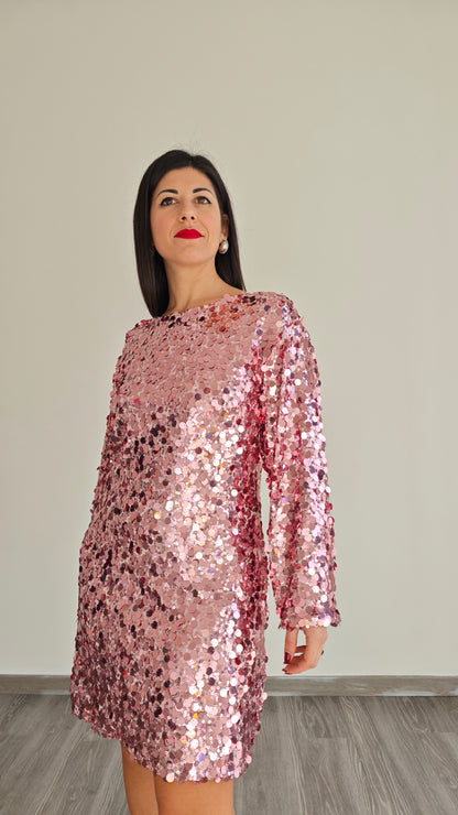 Abito con Paillettes e fusciacca sul retro ◼️-50%
