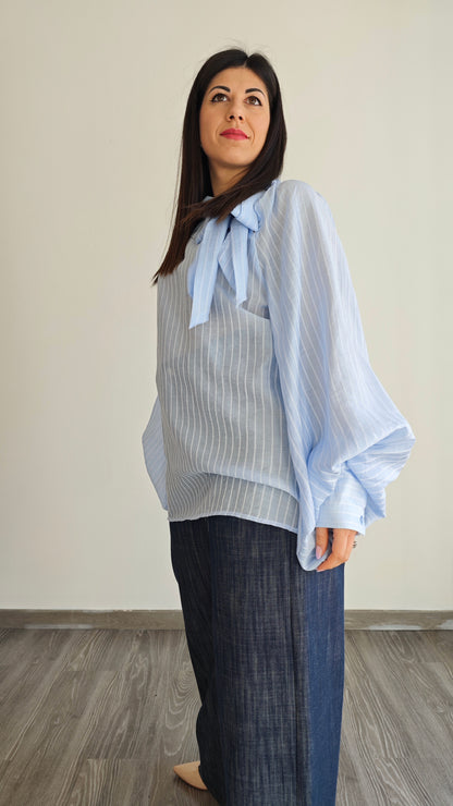 Camicia con Fusciacca e Manica a palloncino  -50%