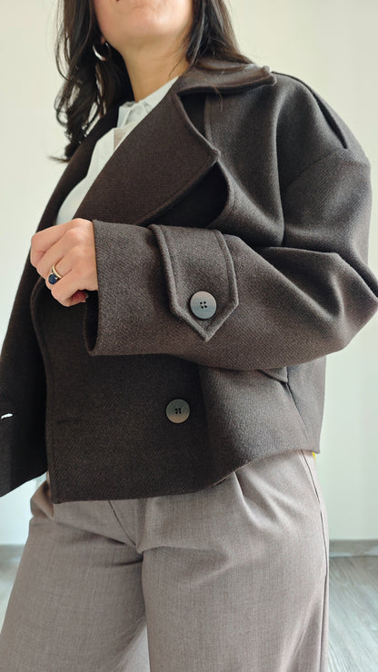 Cappotto corto doppio petto