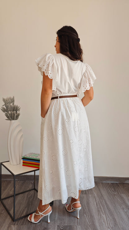 Gonna midi in pizzo Sangallo -50%