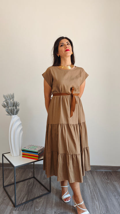 Abito midi con Balze -50%