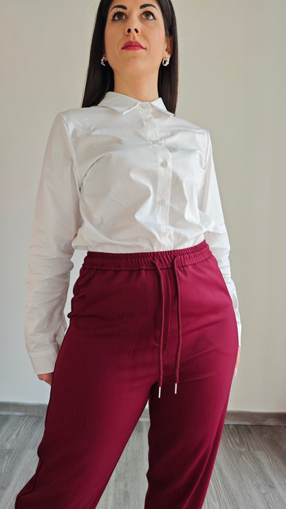 Pantalone Joggers a vita alta con coulisse -50%