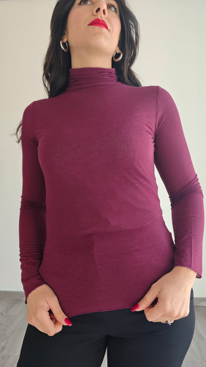 Maglia Manica Lunga a Collo alto Ultralight in Misto Cashmere