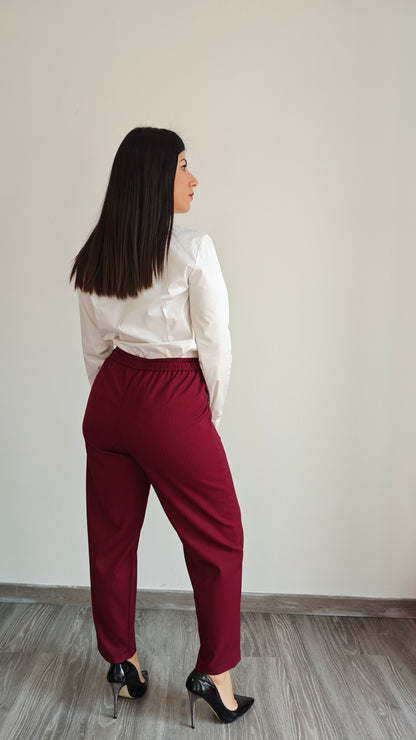 Pantalone Joggers a vita alta con coulisse -50%