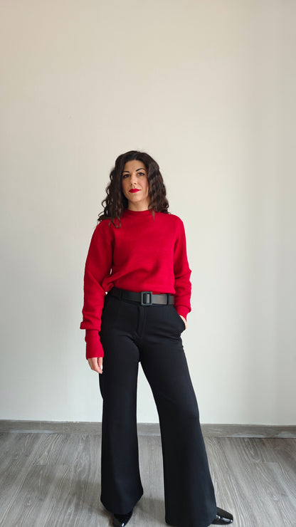 Pantalone Wide Leg in punto Milano ◼️-40%